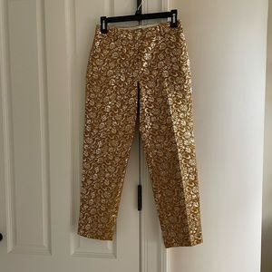 Gold J. Crew Metallic Trousers: Size 00 NWOT